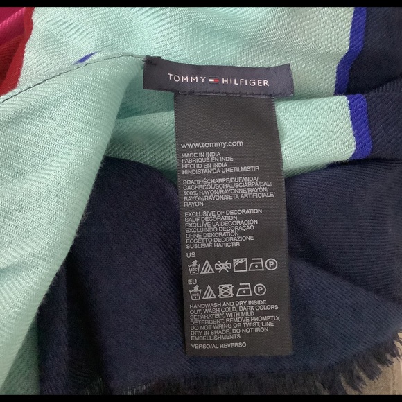 Tommy Hilfiger Colourful Striped Scarf - Picture 3 of 3